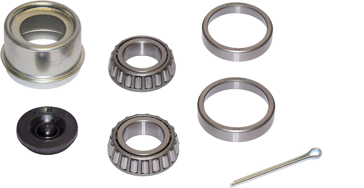 Trailer Bearing Repair Kit For 1-1/16 Inch Straight Spindle - Includes E-Z Lube Cap With Plug