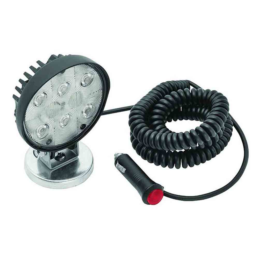 LED Work Light with Coiled Cord and Magnetic Base