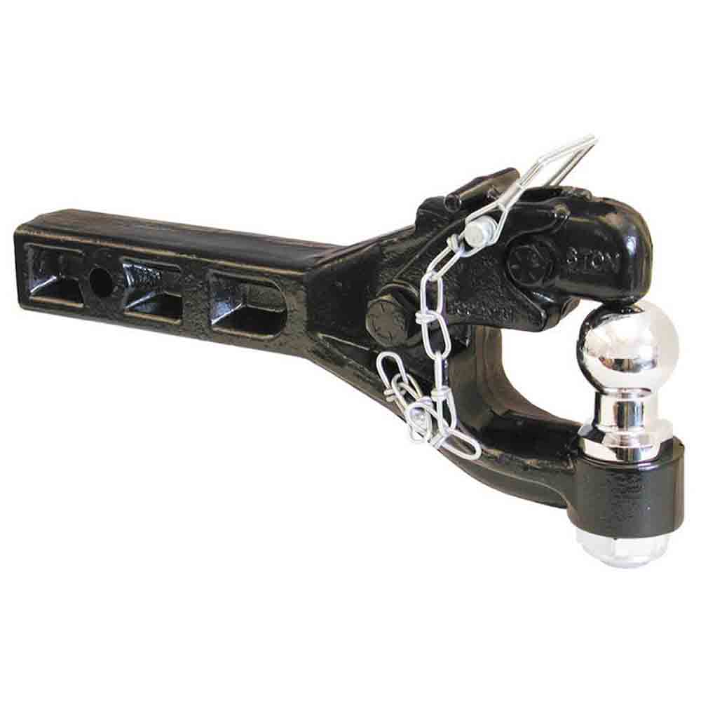 Buyers 6 Ton Combination Pintle Hitch with 50 Millimeter Ball - 12,000 lbs. Cap.