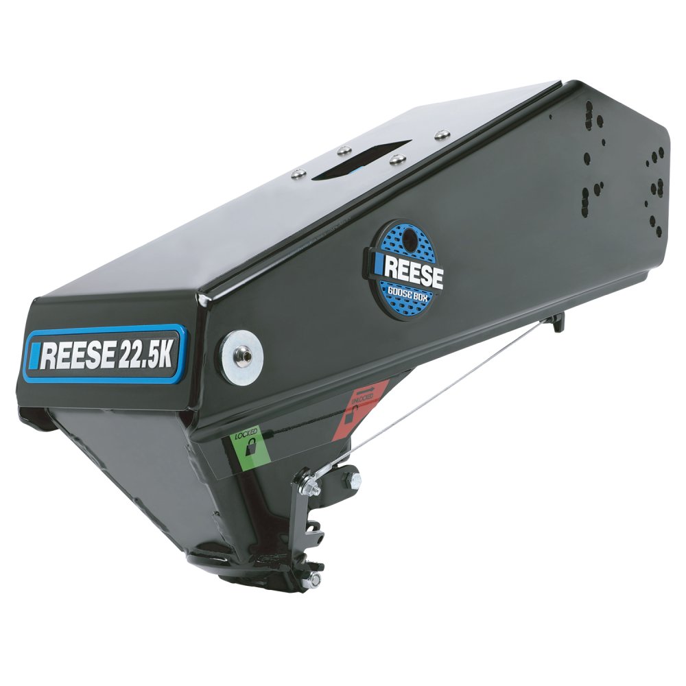 Reeese Goose Box 5th Wheel Pin Box, Air Ride 22,500 lbs. Capacity, Fits Lippert (1621, 1716, 0719, Rhino), Fabex PB 600 Series Bolt Patterns