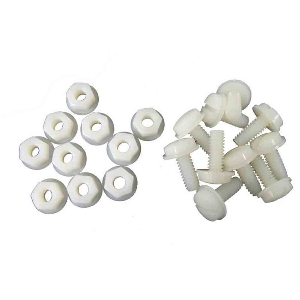 Plastic License Plate Nuts and Bolts