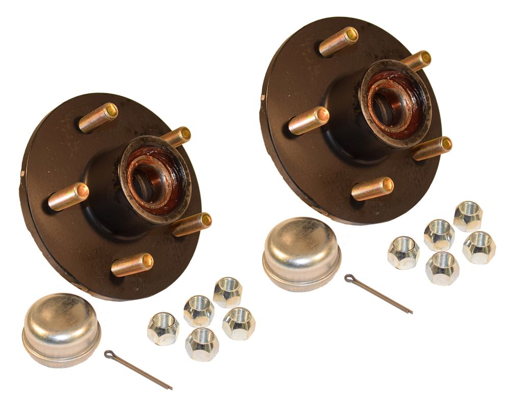 Pre-Greased Trailer Hub Kit (RHI-H-1000-PG-PR) 5 Bolt on 4-1/2 Inch Circle with 1-3/8