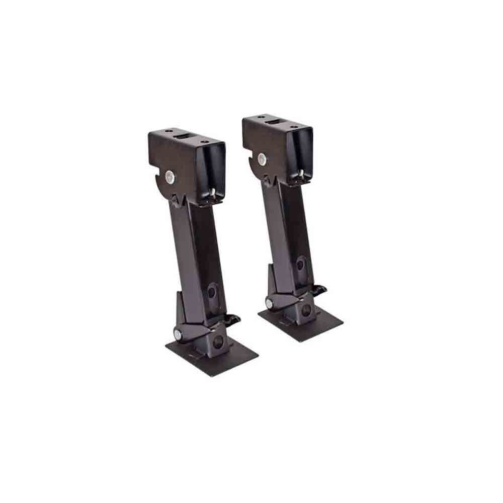 Stabilizer Trailer Jacks - Pair (2) - Flip Down Style - 650 lb. Lift / 1,000 lb. Support Capacity  - with Handle and Level