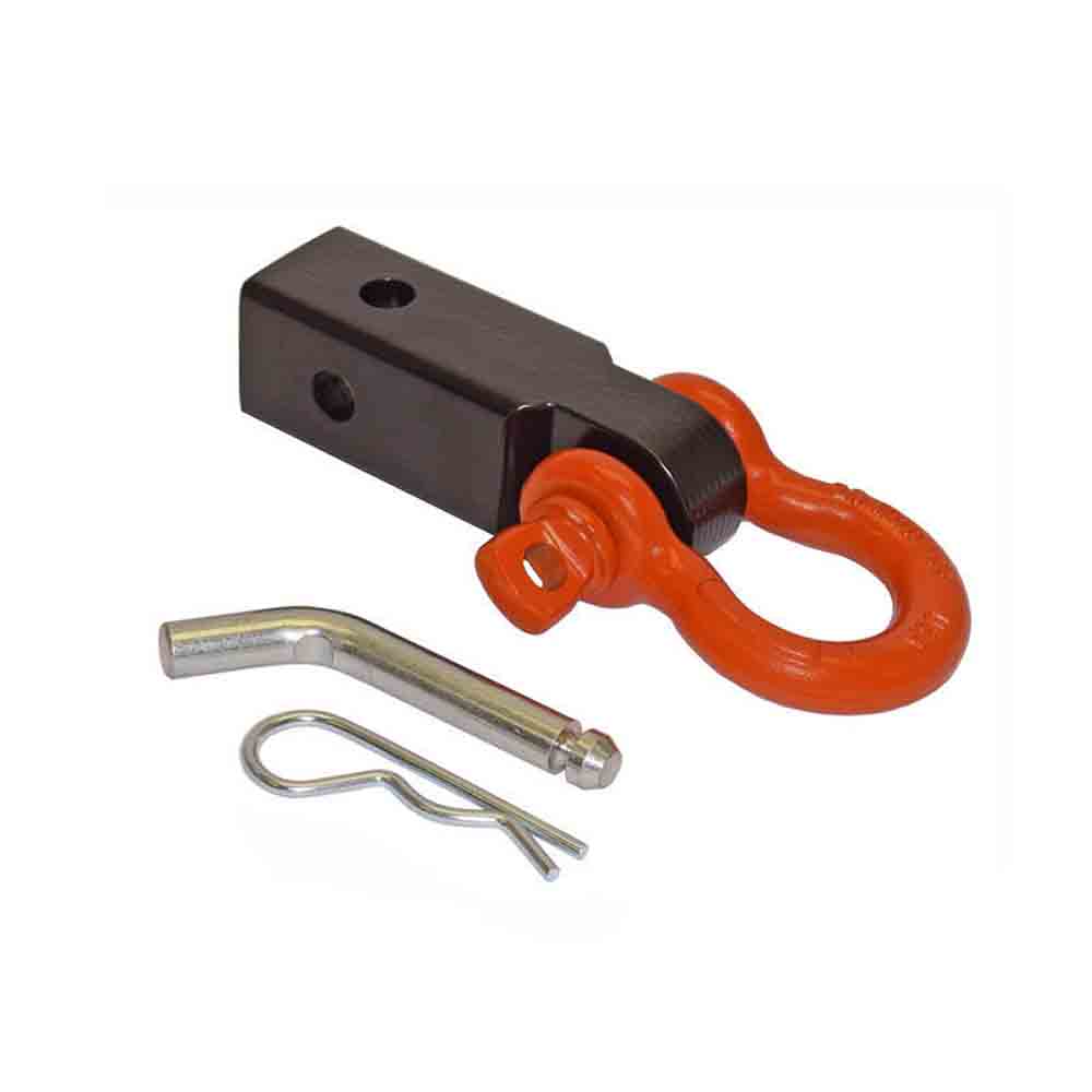 Rigid Hitch (TSM-22-D) 2 Inch Receiver Hitch Mounted Shackle - 13,000 lbs. Working Load Limit - Made in USA